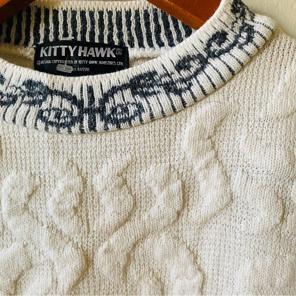 Vintage Kittyhawk Ivory Textured Turtledove Sweater - Picture 3 of 6